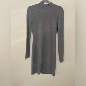 Babaton Charcoal Long Sleeve Dress